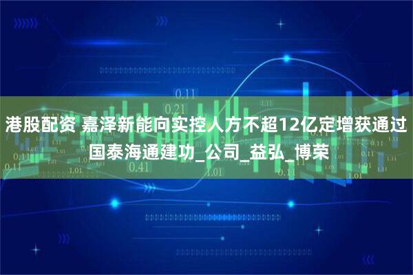 港股配资 嘉泽新能向实控人方不超12亿定增获通过 国泰海通建功_公司_益弘_博荣